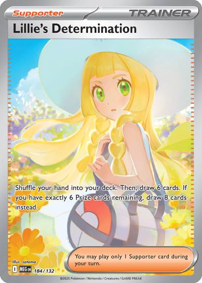 Lillie's Determination 184/132 Mega Evolution Pokemon card