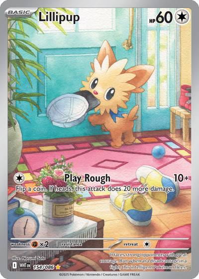 Lillipup 154/86 White Flare Pokemon card