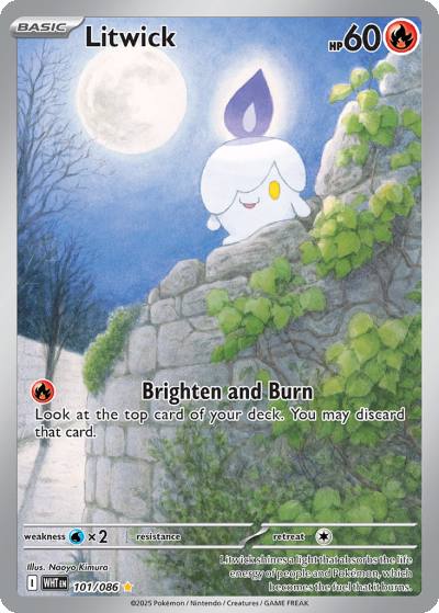 Litwick 101/86 White Flare Pokemon card