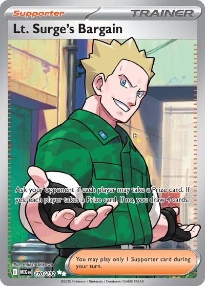 Lt. Surge's Bargain 170/132 Mega Evolution Pokemon card