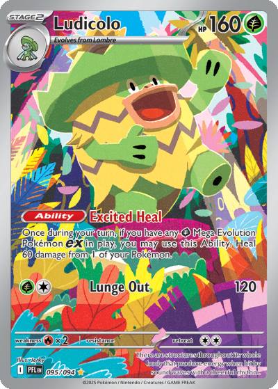 Ludicolo 95/94 Phantasmal Flames Pokemon card