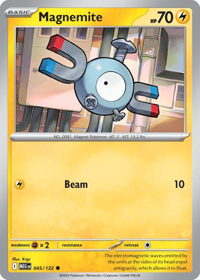 Magnemite 45/132 Mega Evolution Pokemon card
