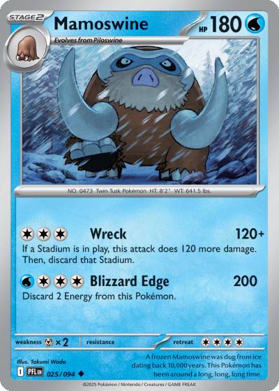 Mamoswine 25/94 Phantasmal Flames Pokemon card