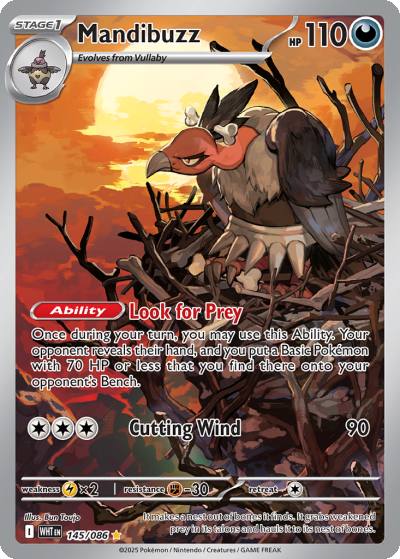 Mandibuzz 145/86 White Flare Pokemon card