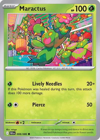 Maractus 8/86 Black Bolt Pokemon card