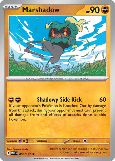 Marshadow 80/132 Mega Evolution Pokemon card