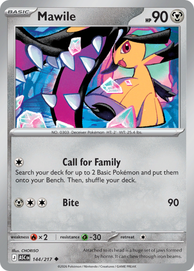 Mawile 144/217 Ascended Heroes Pokemon card