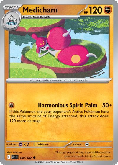 Medicham 100/182 Destined Rivals Pokemon card