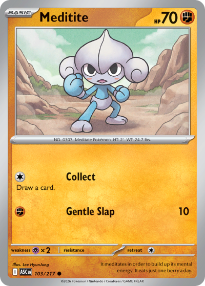 Meditite 103/217 Ascended Heroes Pokemon card