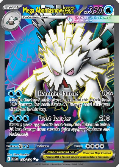 Mega Abomasnow ex 157/132 Mega Evolution Pokemon card