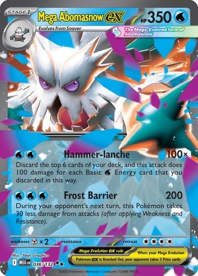 Mega Abomasnow ex 36/132 Mega Evolution Pokemon card