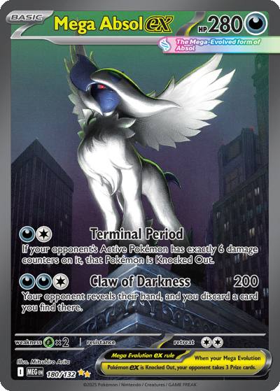 Mega Absol ex 180/132 Mega Evolution Pokemon card