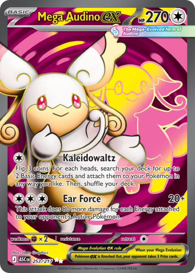 Mega Audino ex 253/217 Ascended Heroes Pokemon card