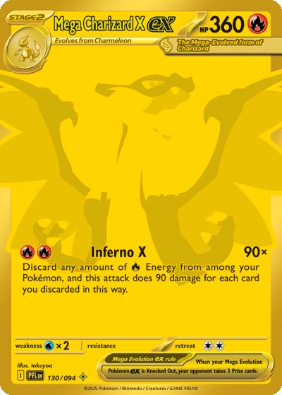 Mega Charizard X ex 130/94 Phantasmal Flames Pokemon card