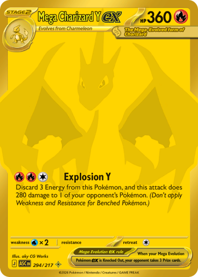 Mega Charizard Y ex 294/217 Ascended Heroes Pokemon card