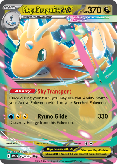 Mega Dragonite ex 152/217 Ascended Heroes Pokemon card
