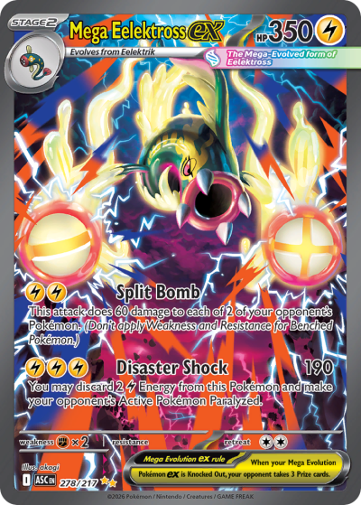 Mega Eelektross ex 278/217 Ascended Heroes Pokemon card
