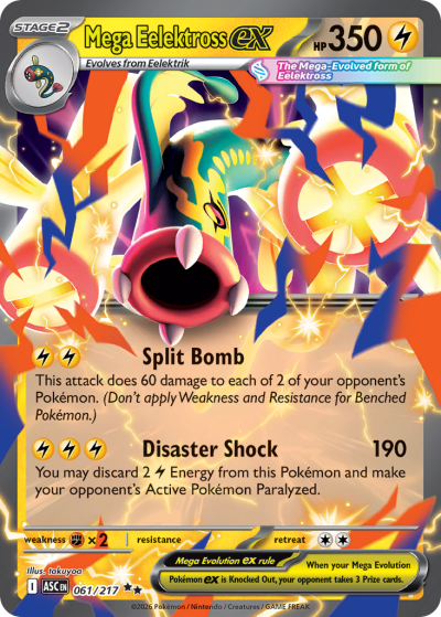 Mega Eelektross ex 61/217 Ascended Heroes Pokemon card