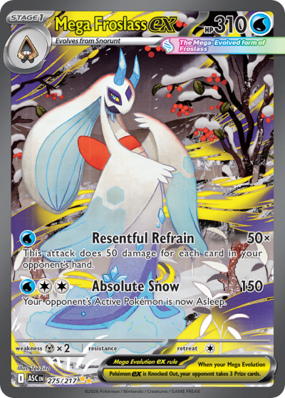 Mega Froslass ex 275/217 Ascended Heroes Pokemon card