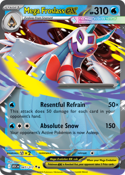 Mega Froslass ex 47/217 Ascended Heroes Pokemon card