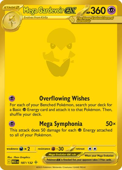 Mega Gardevoir ex 187/132 Mega Evolution Pokemon card