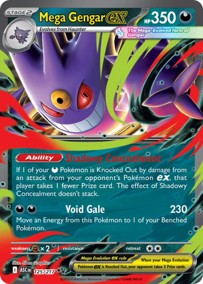 Mega Gengar ex 125/217 Ascended Heroes Pokemon card