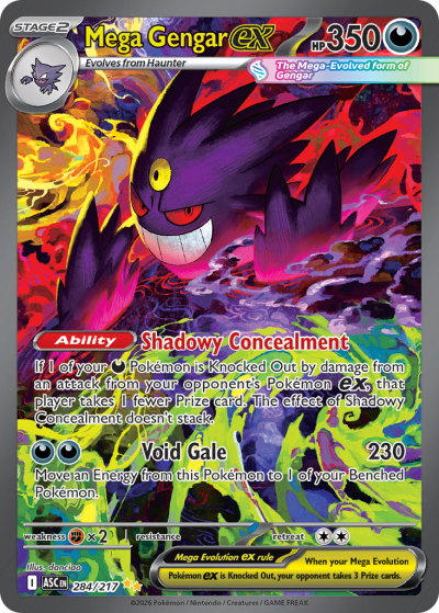 Mega Gengar ex 284/217 Ascended Heroes Pokemon card