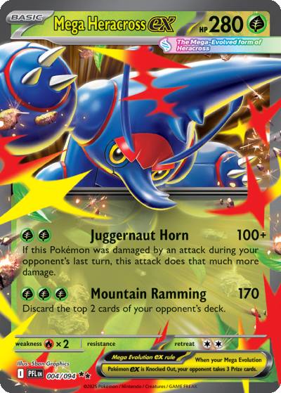 Mega Heracross ex 4/94 Phantasmal Flames Pokemon card