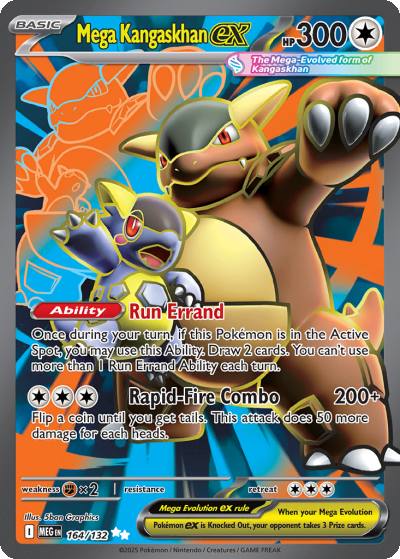 Mega Kangaskhan ex 164/132 Mega Evolution Pokemon card
