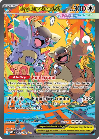 Mega Kangaskhan ex 182/132 Mega Evolution Pokemon card