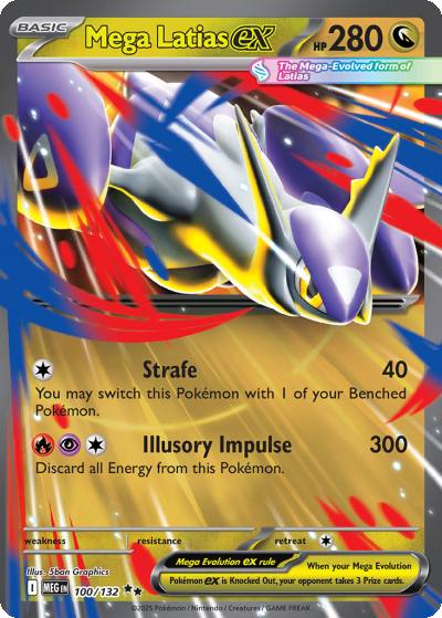 Mega Latias ex 100/132 Mega Evolution Pokemon card