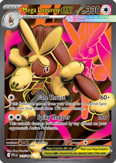 Mega Lopunny ex 115/94 Phantasmal Flames Pokemon card