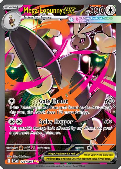 Mega Lopunny ex 128/94 Phantasmal Flames Pokemon card