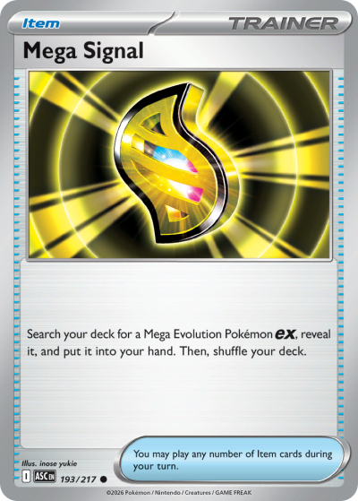 Mega Signal 193/217 Ascended Heroes Pokemon card