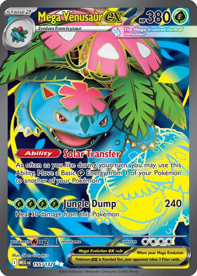 Mega Venusaur ex 155/132 Mega Evolution Pokemon card