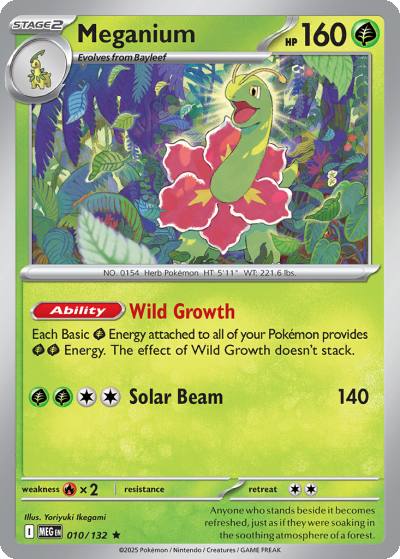 Meganium 10/132 Mega Evolution Pokemon card