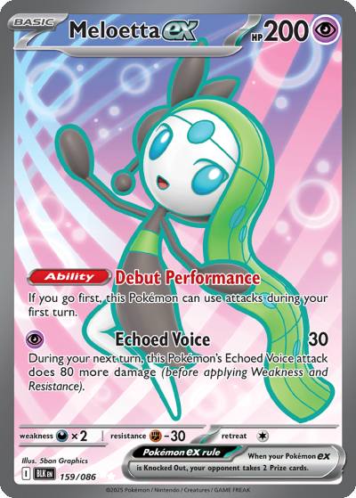 Meloetta ex 159/86 Black Bolt Pokemon card
