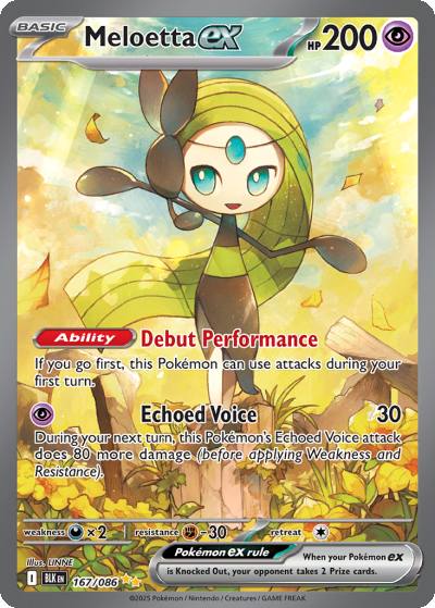 Meloetta ex 167/86 Black Bolt Pokemon card