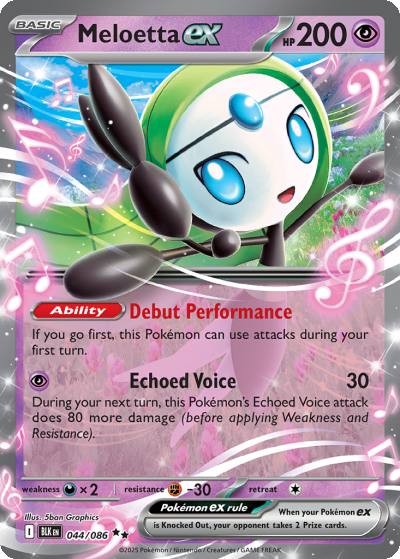Meloetta ex 44/86 Black Bolt Pokemon card