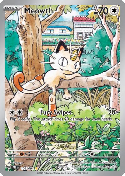 Meowth 106/94 Phantasmal Flames Pokemon card