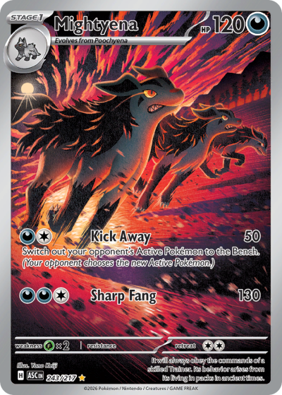 Mightyena 243/217 Ascended Heroes Pokemon card