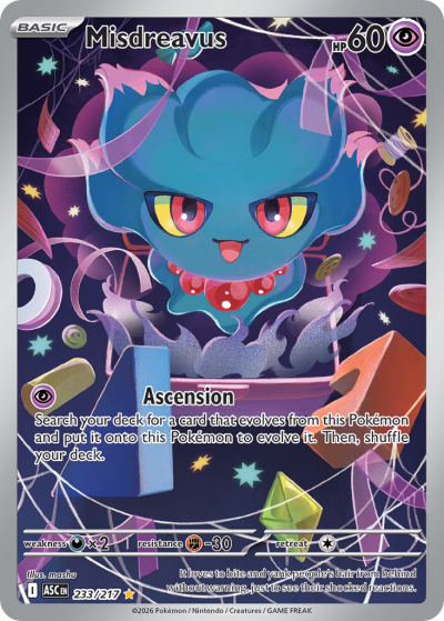 Misdreavus 233/217 Ascended Heroes Pokemon card