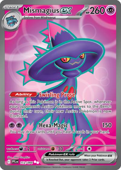Mismagius ex 112/94 Phantasmal Flames Pokemon card