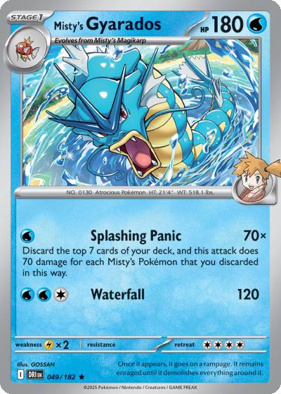 Misty's Gyarados 49/182 Destined Rivals Pokemon card