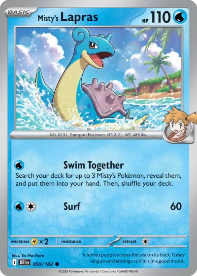 Misty's Lapras 50/182 Destined Rivals Pokemon card