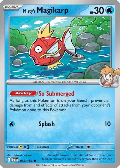 Misty's Magikarp 48/182 Destined Rivals Pokemon card