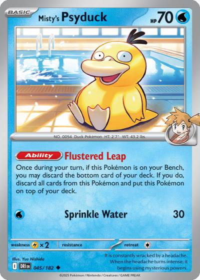 Misty's Psyduck 45/182 Destined Rivals Pokemon card