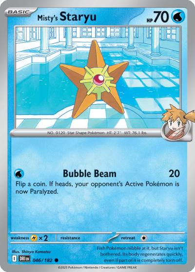 Misty's Staryu 46/182 Destined Rivals Pokemon card