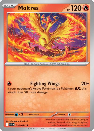 Moltres 14/94 Phantasmal Flames Pokemon card