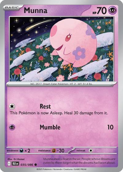 Munna 35/86 Black Bolt Pokemon card